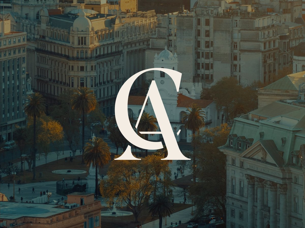 Monograma CA sobre Buenos Aires