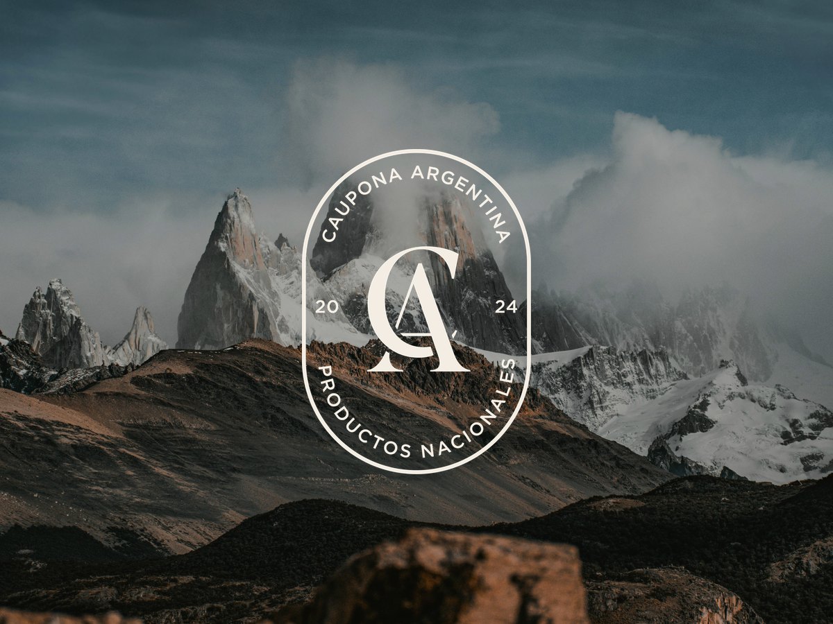 Emblema de Caupona sobre el Fitz Roy