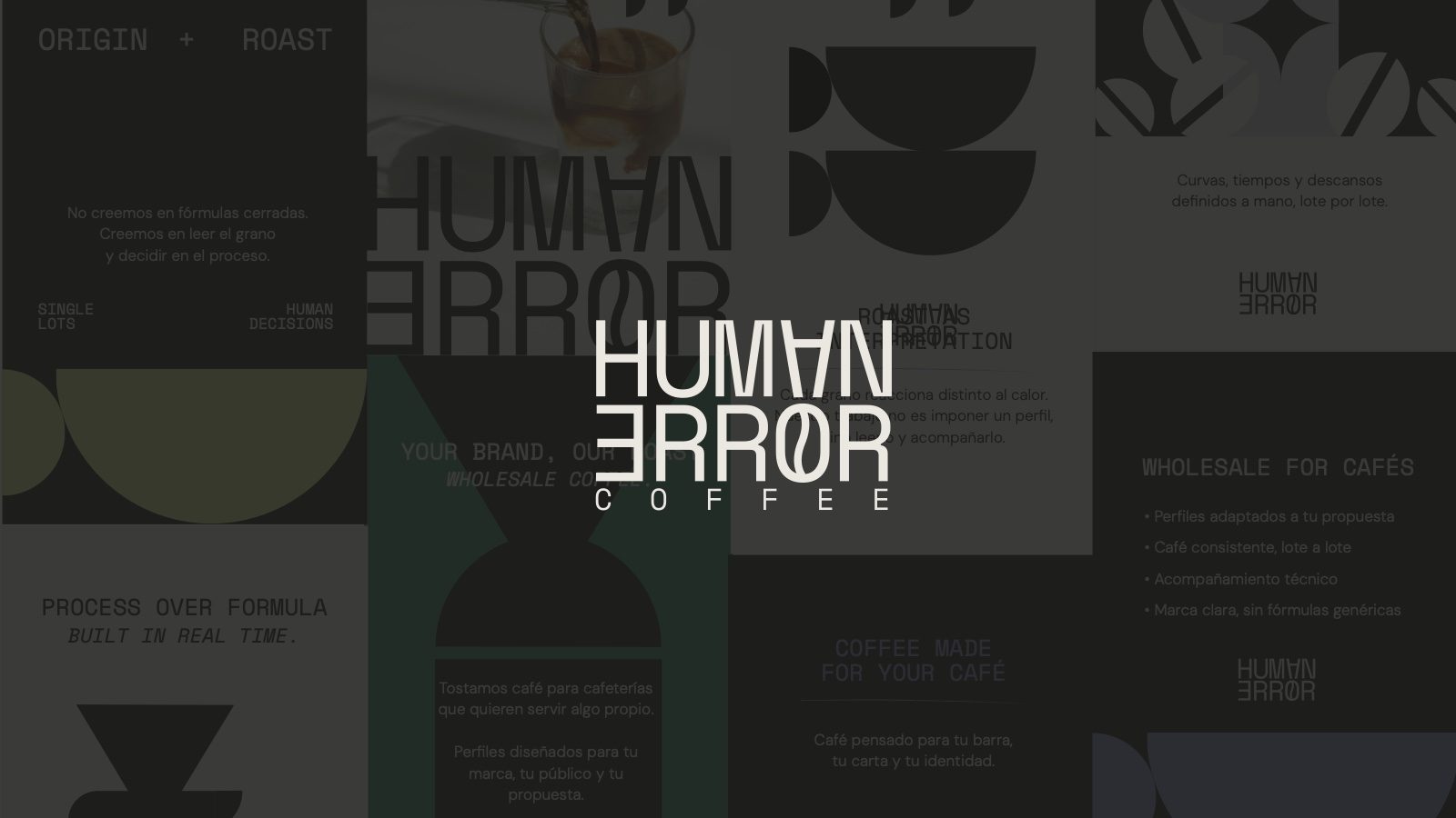 Portada del brandbook de Human Error Coffee