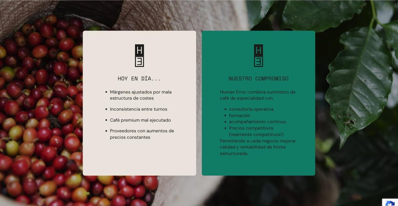 Sección de propuesta de valor